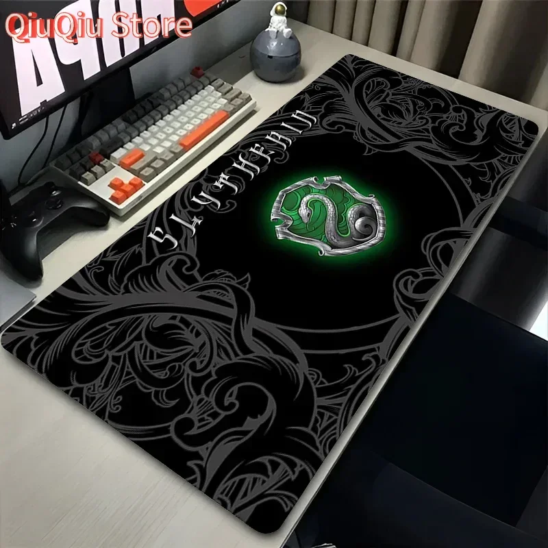 Green Snake Anime Leather Mouse Pad PC Flower Pattern Mousepad Potters Harries Desktop Mat Laptop Gamer Cabinet Keyboard Rug