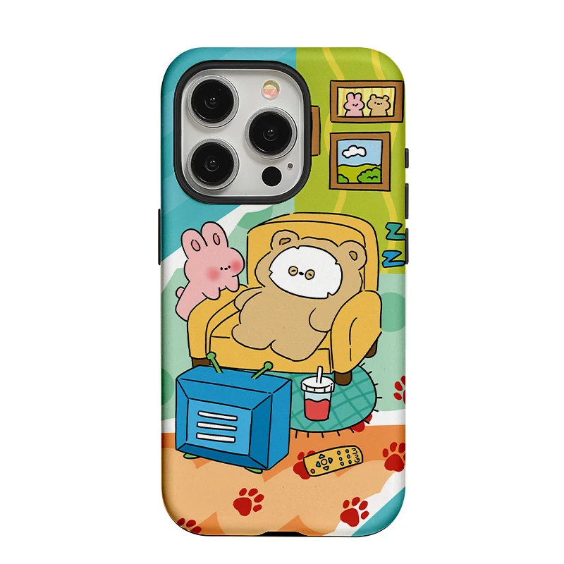 

Original cartoon suitable for iPhone 16 Pro max frosted phone case iPhone 15Promax personalized phone case 14Promax 2-in-1