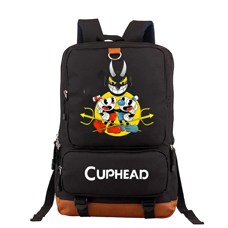 Game Cuphead Mugman Backpack Boys Girls Students School Bag Teenager Travel Backpacks Large Capacity Laptop Bookbag Mochila