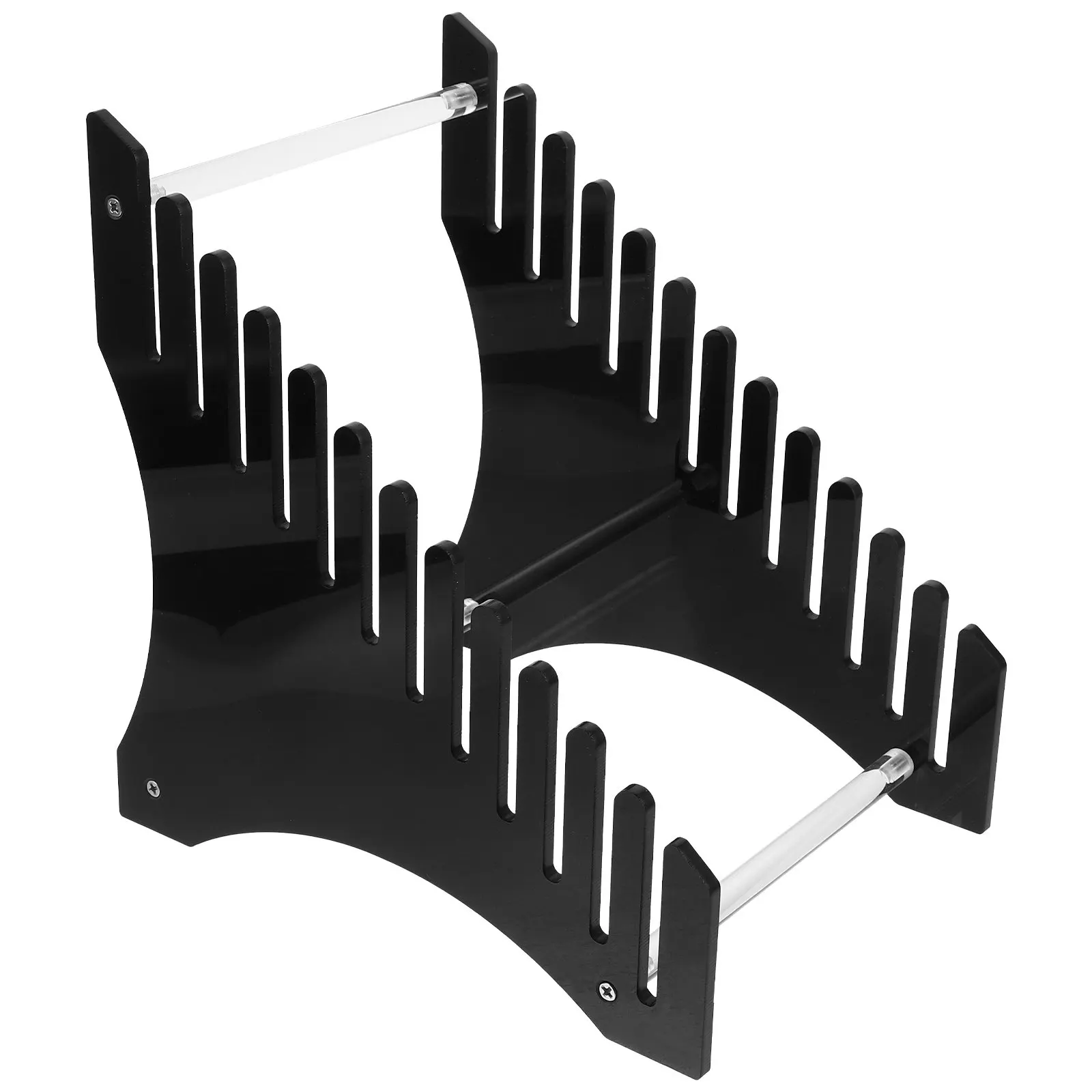 Record Display Rack Acrylic Desktop Multi-Tiered Organizer for Vinyl Records Cd Storage Magazine File Organizer view 2