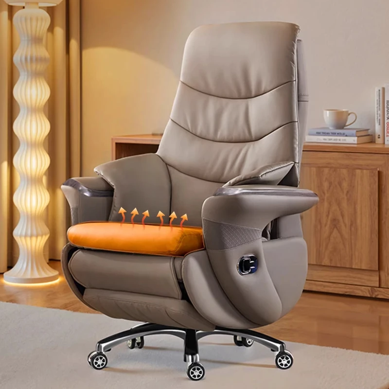 

Премиум-кресло для руководителя из натуральной кожи - электрическое массажное игровое кресло с эргономичной поддержкой для дома и офиса JT40