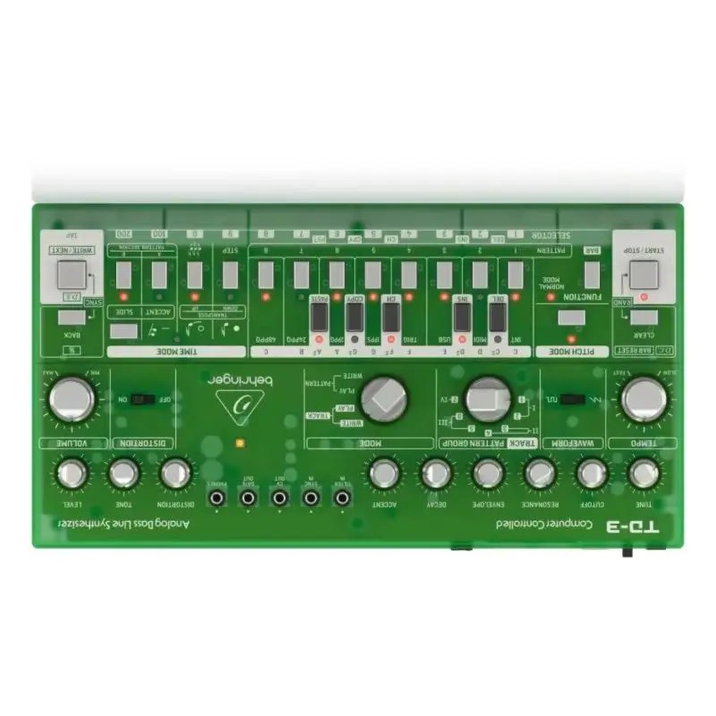 Td-3 Serie Analog Bass Line Synthesizer With Vco, Vcf, 16-step Sequencer, Distortion Effects And 16-voice Poly Chain