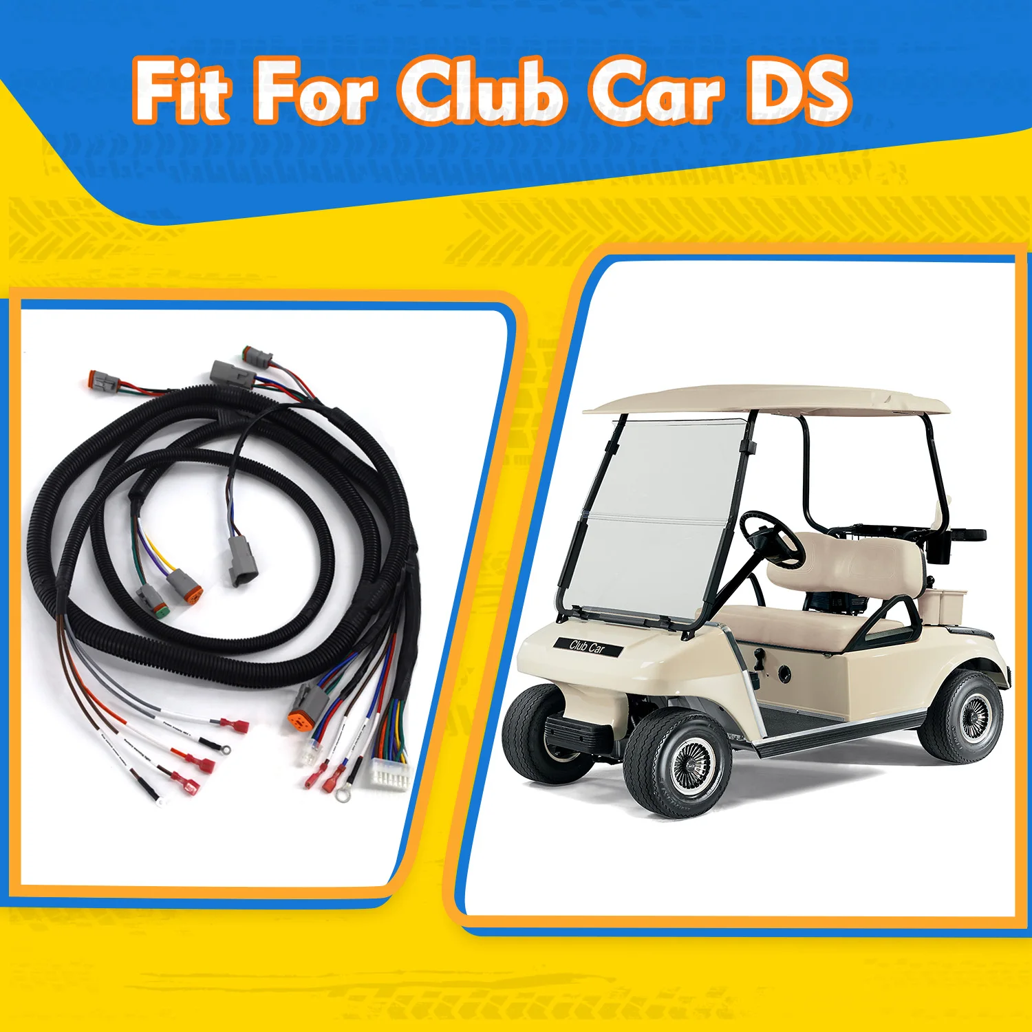 Wire Harness For Golf Cart Club Car DS Black 1510A-5251 Controller #102196601
