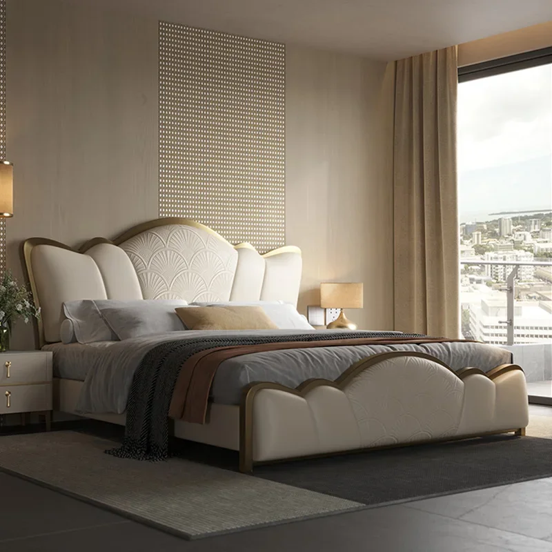 

Luxury Design Massage Bed Wooden European Simple Bedroom Bed Frame Queen Modern Princess Letto Matrimoniale Unique Furniture