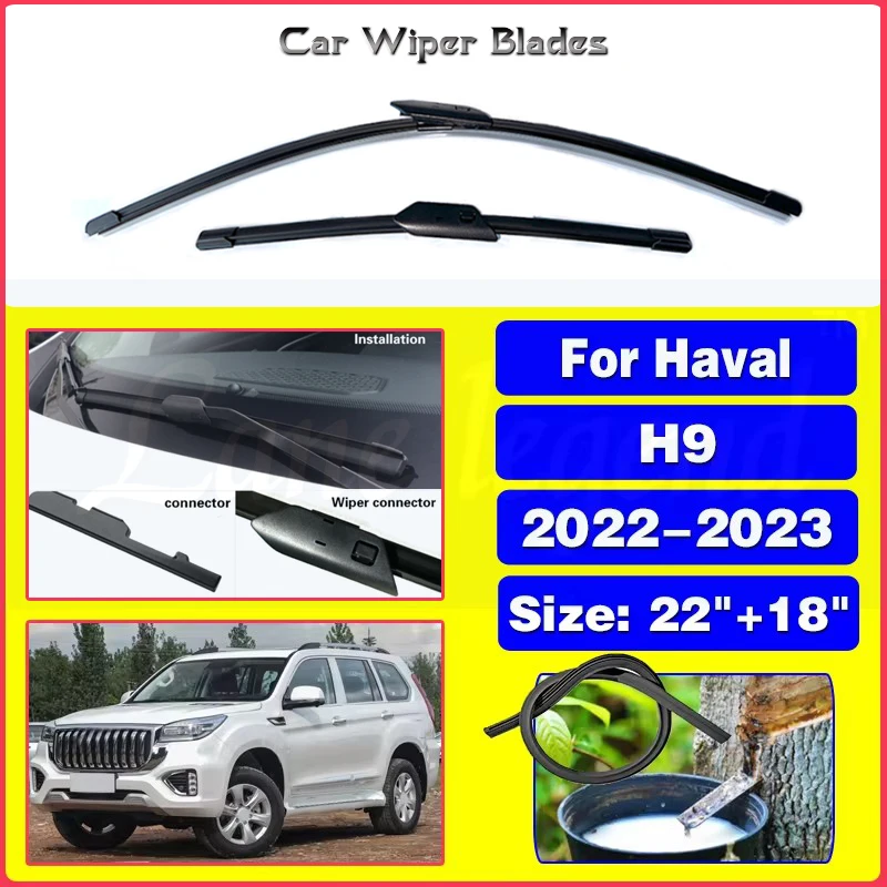 

Wiper Front Wiper Blades For Great Wall Haval H9 2022 - 2023 Windshield Windscreen Window Car Rain Brushes Accessories 22"+18"