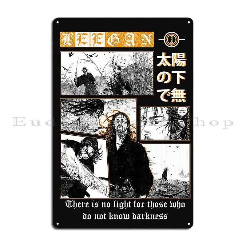 Musashi Miyamoto Vagabond Samurai Metal Sign Mural Printing Club Create Garage Tin Sign Poster