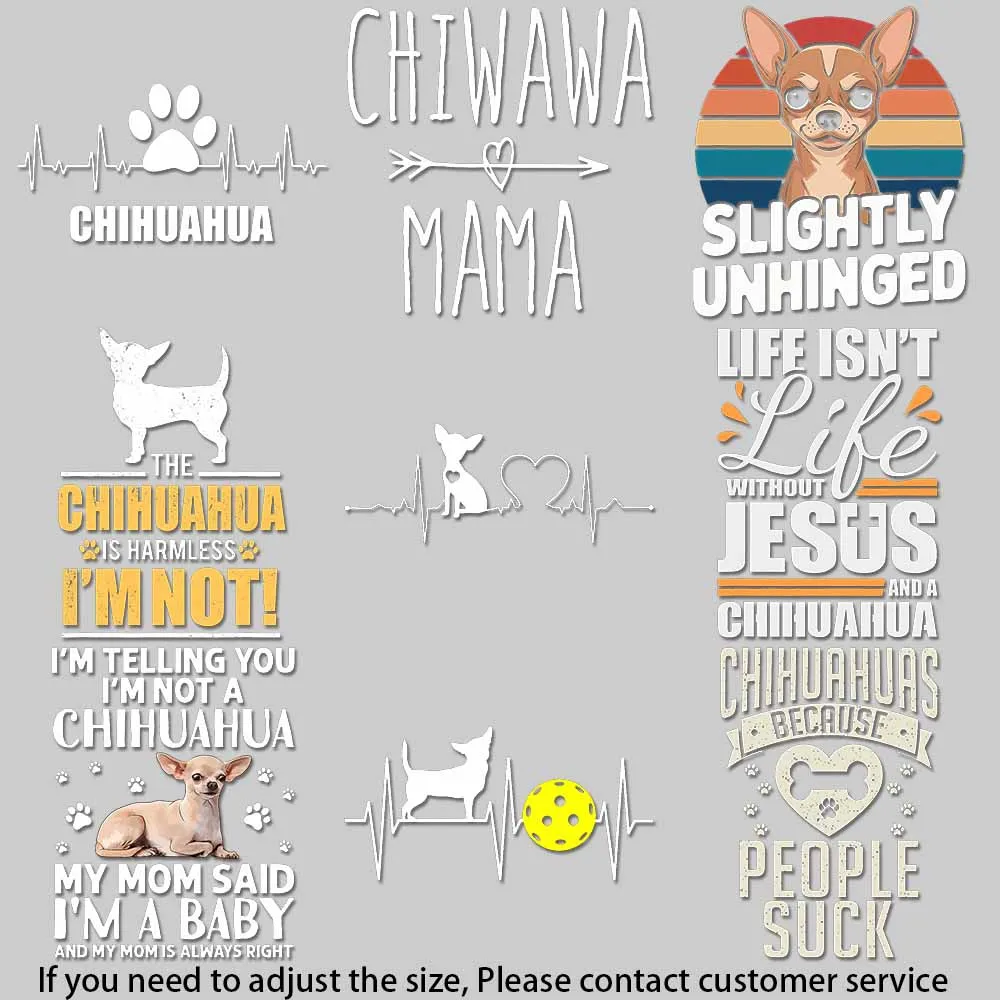 Playful Chihuahua Iron-On Patch - Humorous Quote & Cute Dog Design, Durable & Vibrant for DIY Apparel & Accessories