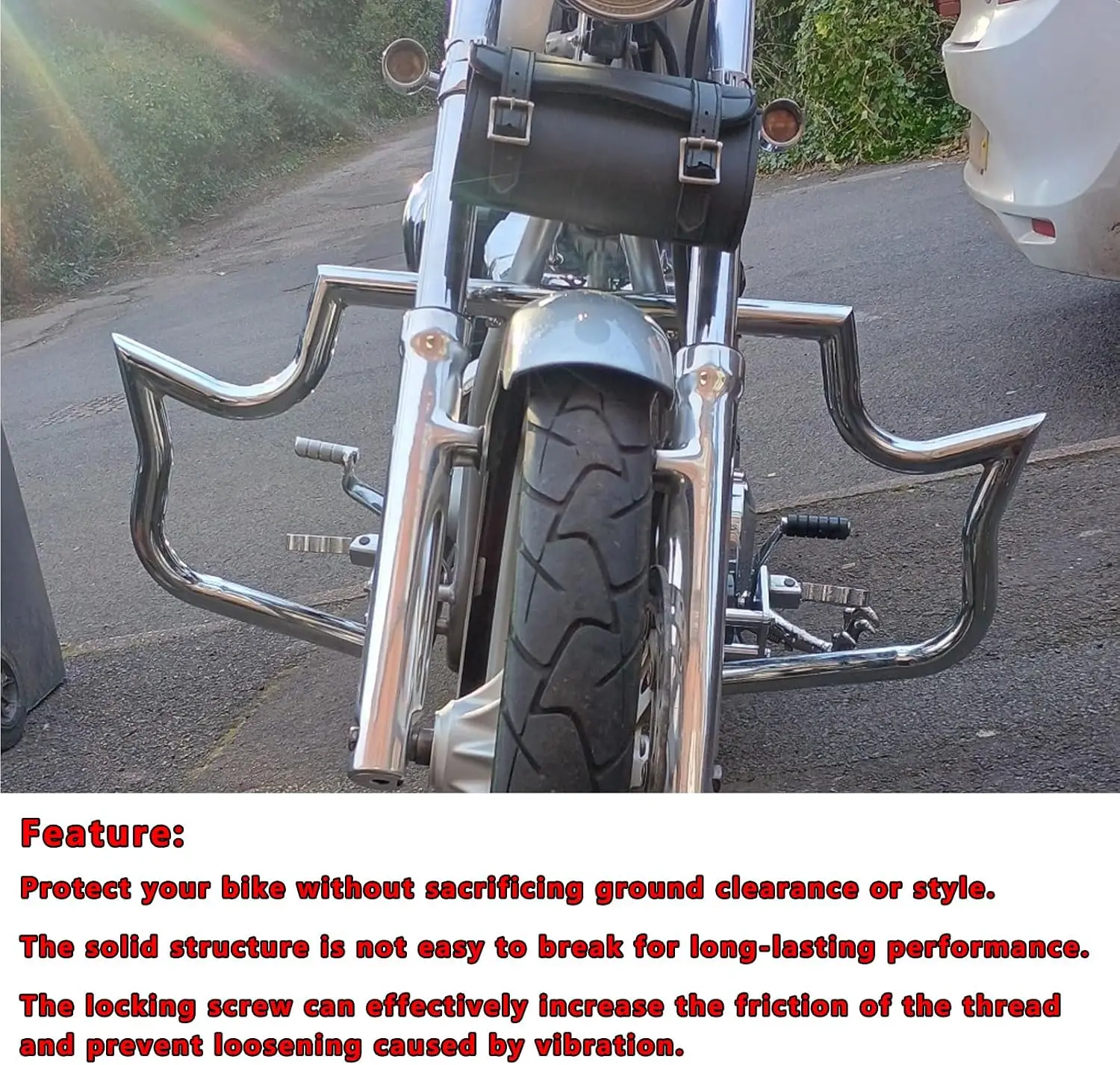 Highway Freeway Crash Bar Engine Guard Replacement for Honda Fury VT1300CX VT1300 CX 2010-2025 (Black)