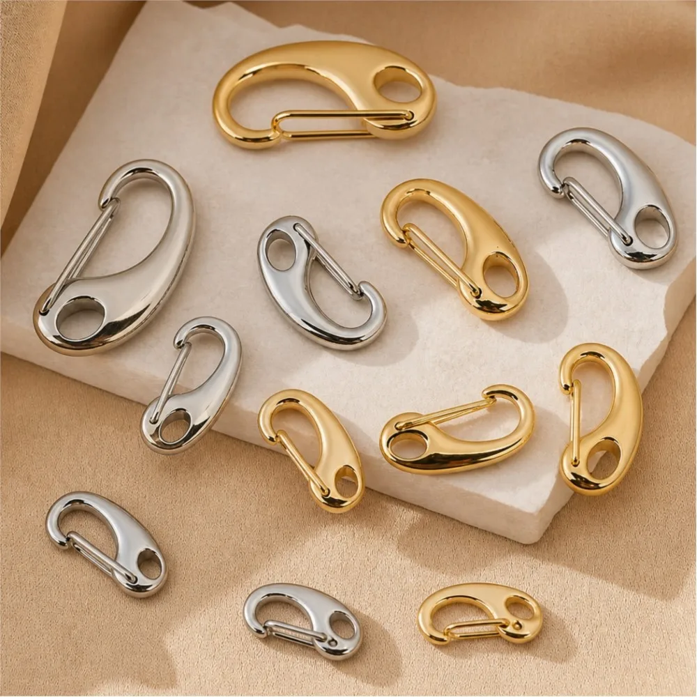 2pcs Stainless Steel Lobster Claw Clasps Stainless Steel Clasps Connectors Necklace Fastener for DIY Jewelry Making