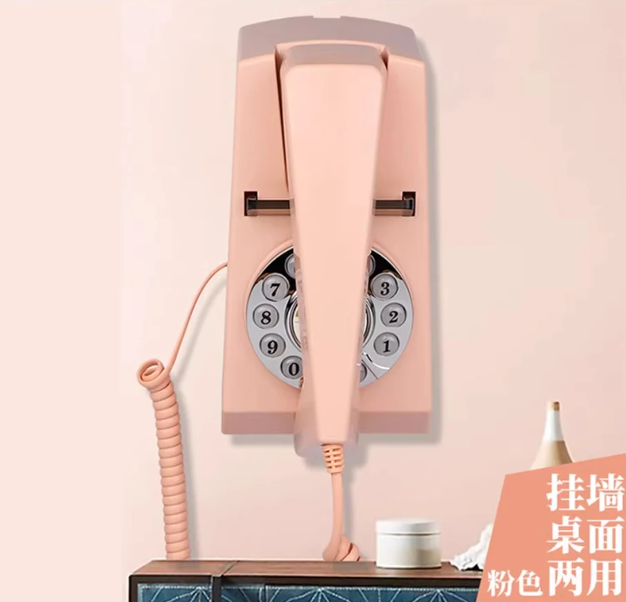 Retro Telephone Black British antique Corded phone Decorative hang up Analog Landline Phone for Home Office Hotel School