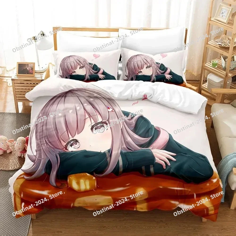 Anime Danganronpa V3 Chiaki Nanami 3D Printing Comforter Bedding Set,Duvet Cover Bed Set Quilt Cover Pillowcase,King Queen Size