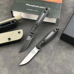 ESEE CR2.5 Tactical Fixed Blade Knife Linen Handle Multifunctional Camping Hunting EDC Knife DC53 Steel Self Defense Knife Gifts