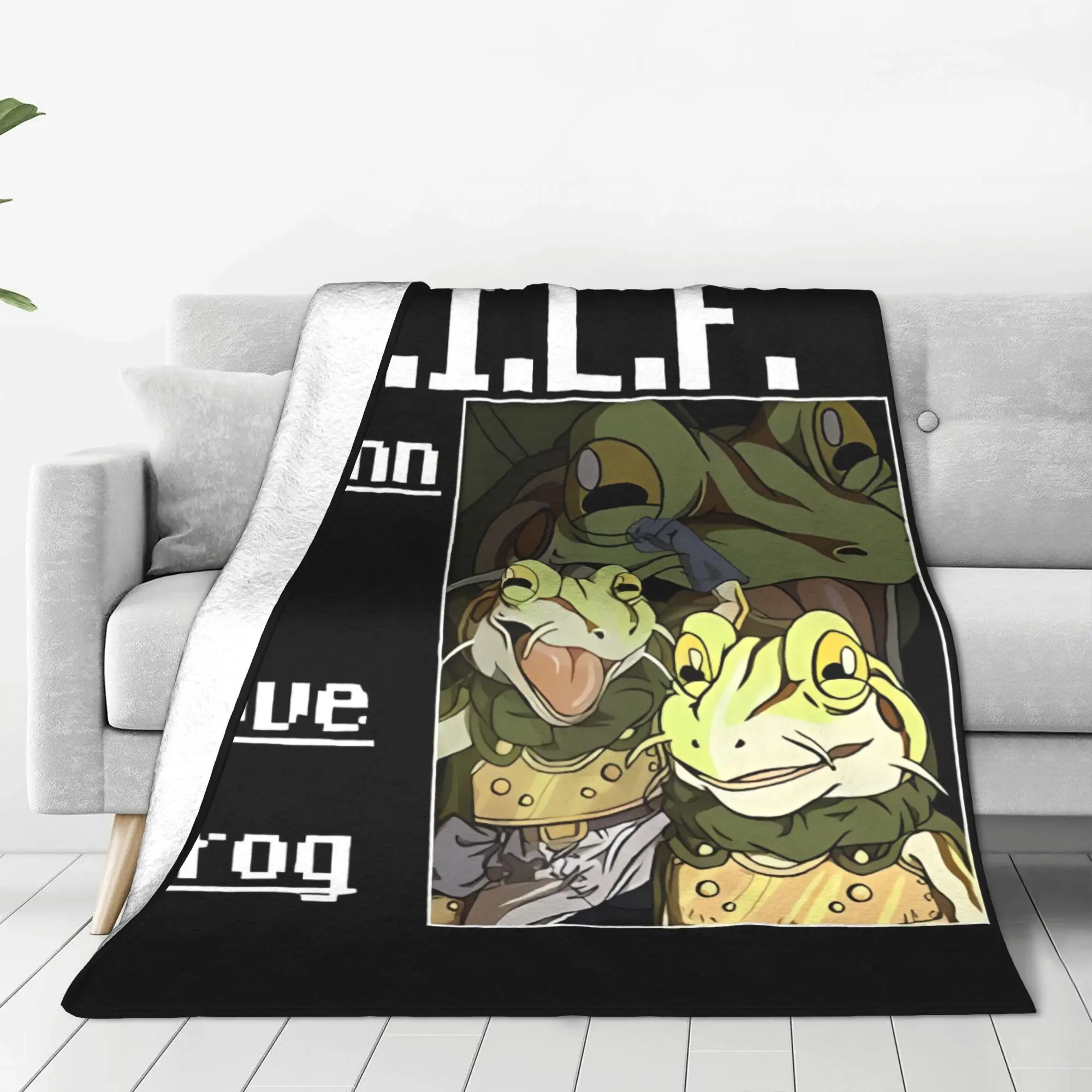 1PC Home Cutecore DILF Chrono Trigger Blanket Super Cosy Plush Home Living Room Sofa Halloween