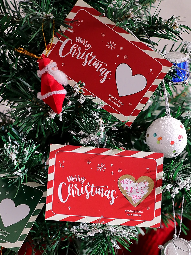 10 Stück/20 Stück Kreative Glückskarten zum Thema Frohe Weihnachten, Niedliche Weihnachts-Grußkarten mit Überraschungselementen – Detail 8