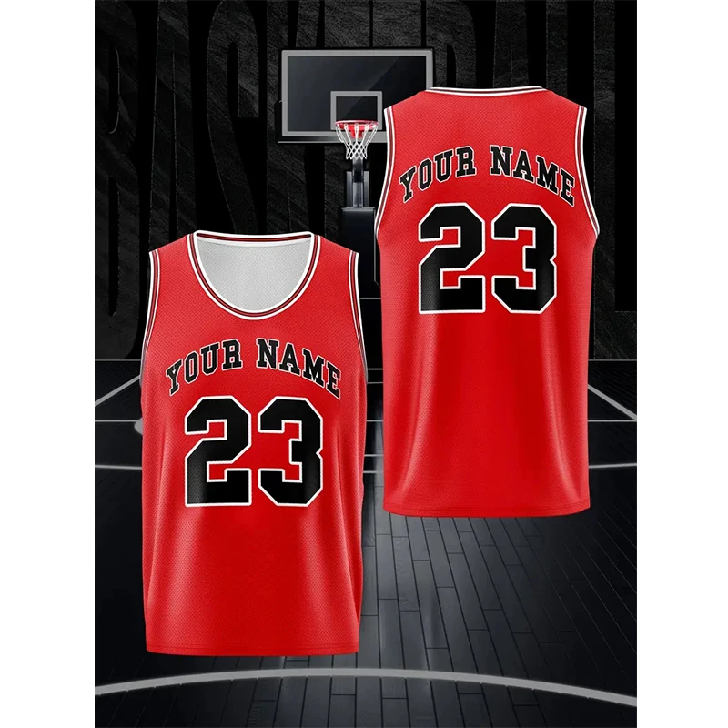 Summer Quick Dry Breathable Men's Tank Top Outdoor Sports Basketball Vest Personalization Custom Name Print Singlets Fashion Tee