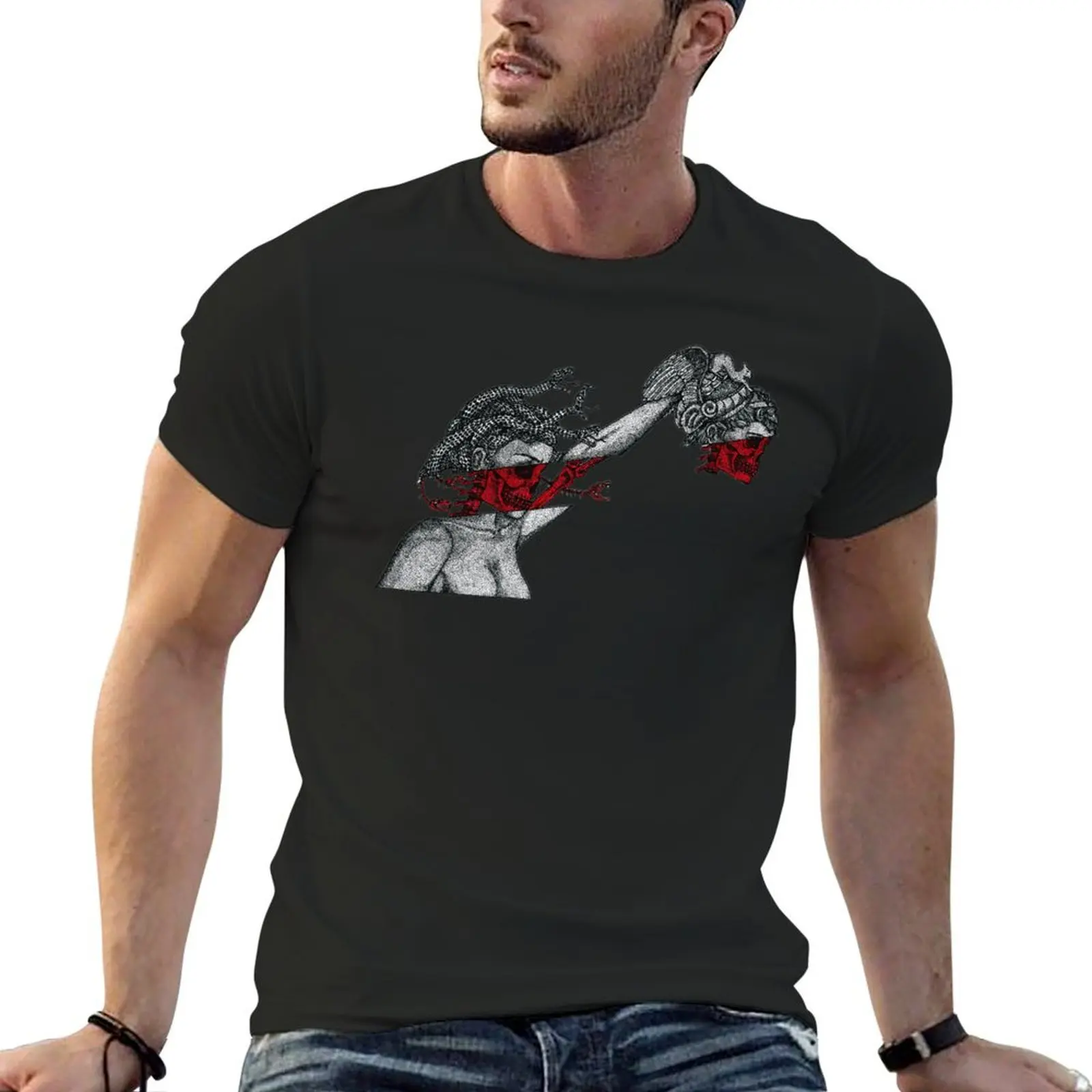 

Medusa with the head of Perseus T-Shirt rapper graphic tees Blouse cute tops anime shirts men