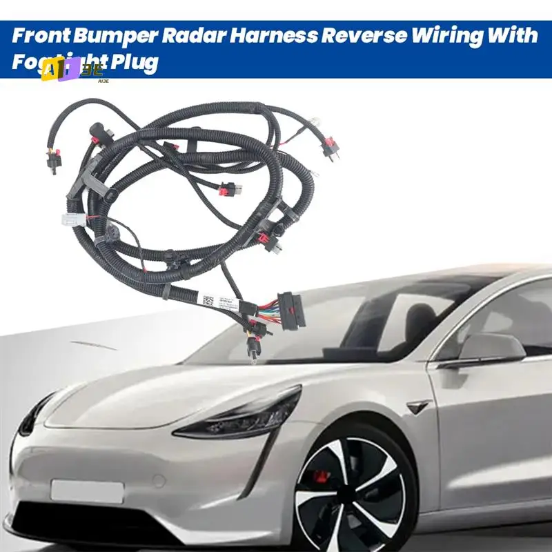 

A03E-Car Front Bumper Radar Harness Reverse Wiring With Fog Light Plug 1067958-00-G For Tesla Model 3 2017-2020 106795800G