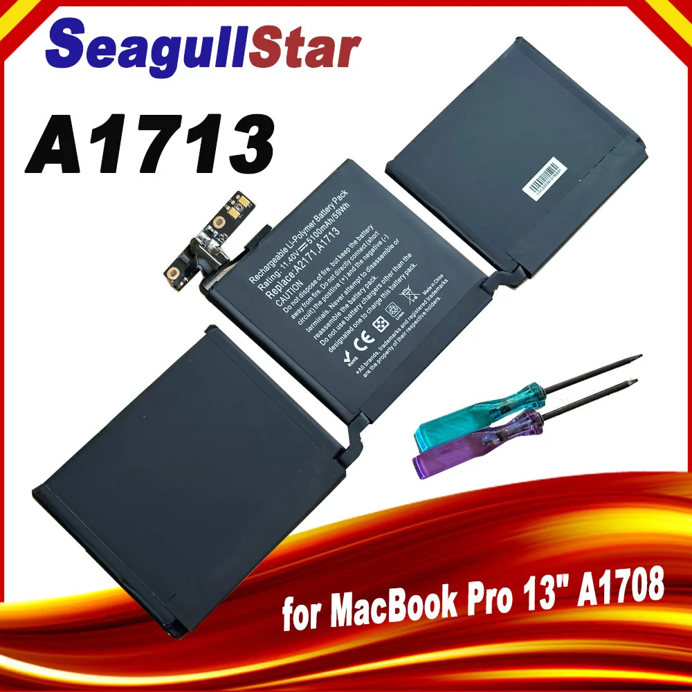 A1713 Laptop Battery For Apple Macbook Pro 13'' A1708 A1278 A1502 Later 2016 Mid 2017 EMC MLUQ2CH/A MLL42CH/A EMC2978 EMC3164