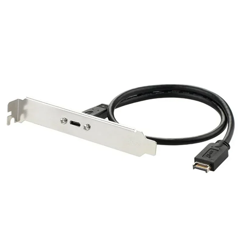 Panel frontal USB 3,1 tipo E macho a tipo C hembra Cable de datos de 10Gbps línea adaptadora de expansión de placa base para ordenadores de escritorio