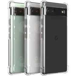 Case for Google Pixel 8 7 6 Pro Pixel 5 4A 4 3A 3 XL Crystal Clear Shockproof Bumper Transparent TPU Slim Fit Flexible Cover