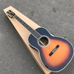 Sunset 39 Inches 000 Style Solid Spruce Top Acoustic Guitar With Ebony Fingerboard