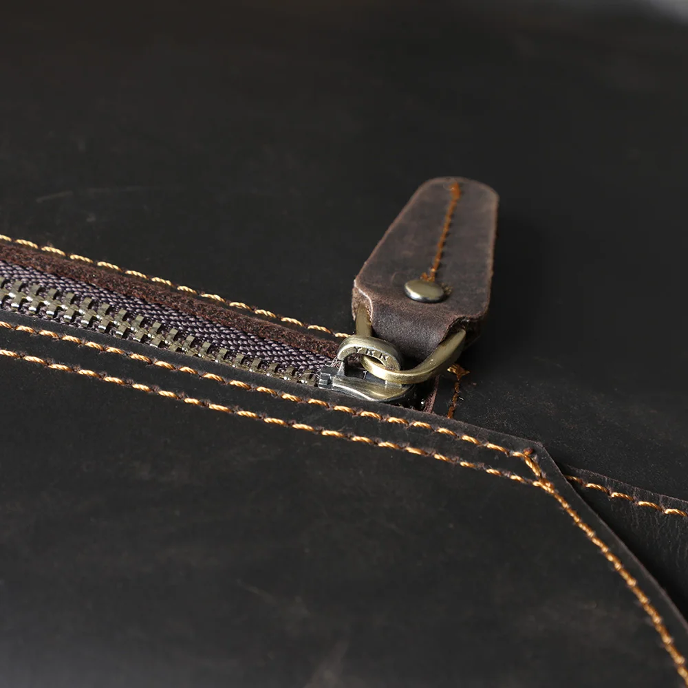 S.WORKER Retro Vollnarbenleder-Handtasche für Herren | Klassische Business-Aktentasche – Detail 19