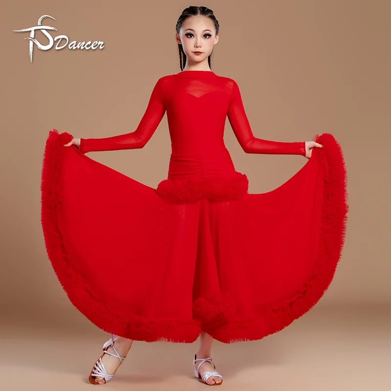 Robe moderne, nouvelle danse de salon pour femmes, valse, danse de salon, danse carrée, grande performance de robe pivotante, tenue de compétition