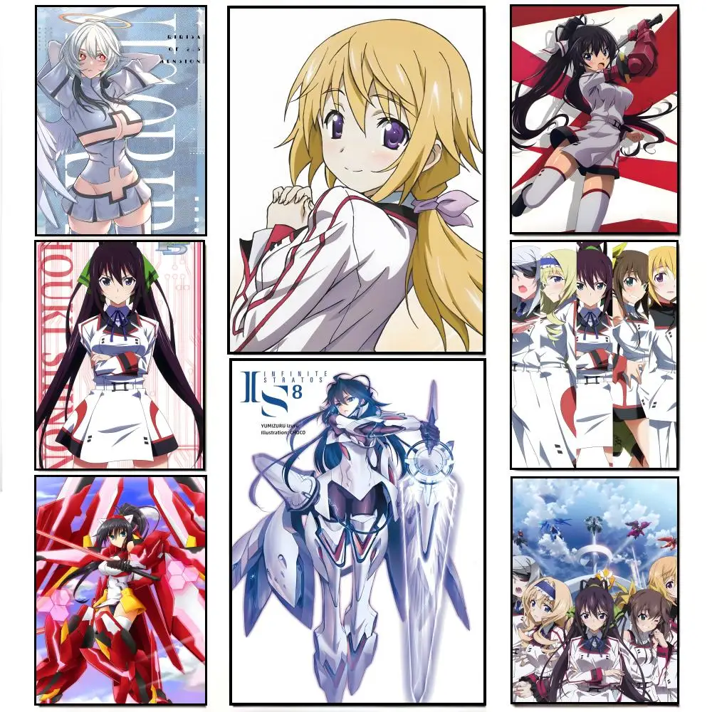 Mecha Harem I-Infinite Stratos Sci-Fi Anime Battle Art Poster HD  Waterproof Wall Sticker Bar Living Room Decor Gift