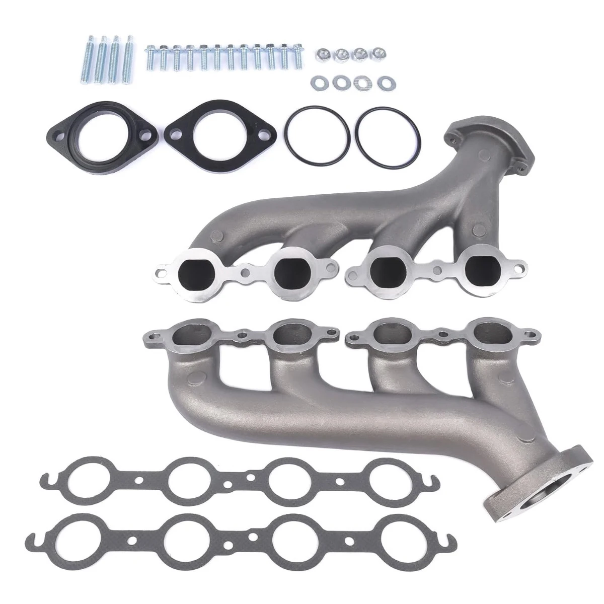 

LS replacement cast iron exhaust manifold head 9988-R-BLEM compatible with Che*vrolet LS1 LS2 LS3 4.8L 5.3L 6.0L