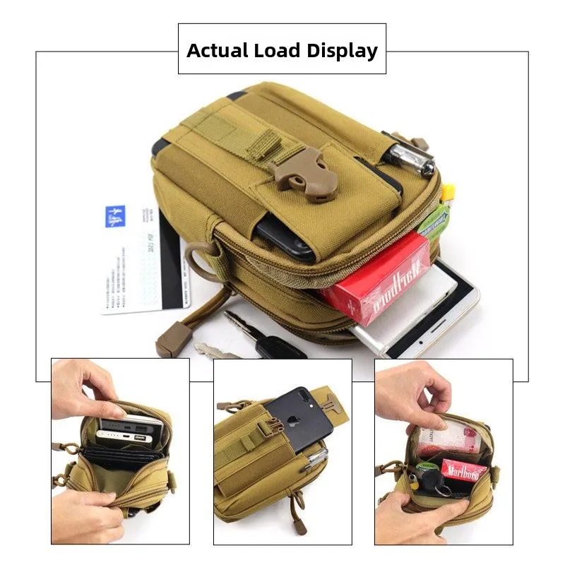 Leather Mobile Phone Waist Bag for Men Outdoor Travel  Vertical Style Multifunctional Belt Bag Lovebeauty Summer New Model