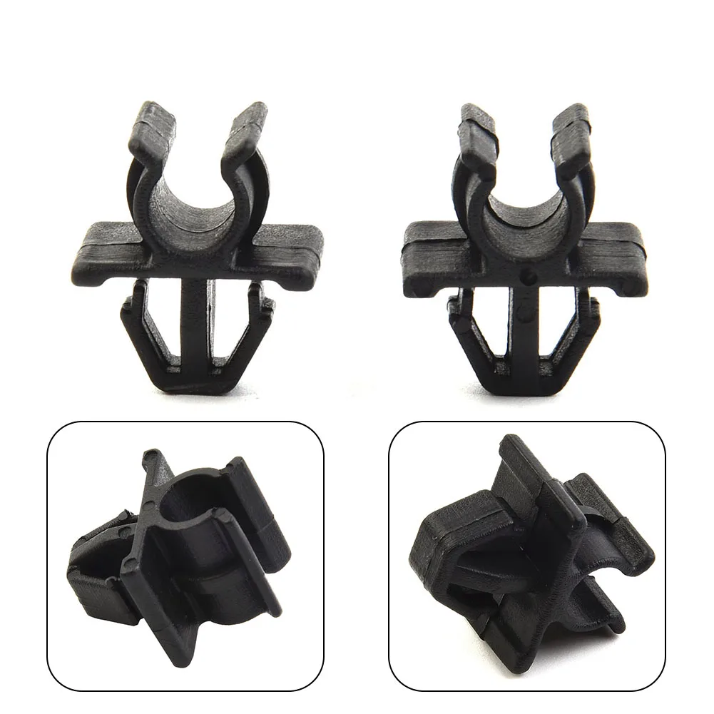 

2 Pcs Car Hood Prop Rod Clip Support Rod Buckle For Nissan Plastic Black Plastic Auto Fastener Clips Accessories For Vehicles