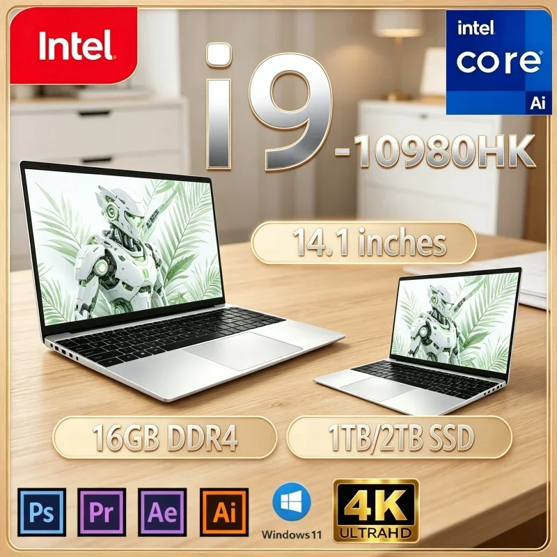Gaming Office Notebook 14.1 Inch Hot New Intel I9‑10980HK 16GB 32GB 2TB SSD Windows 11 2026 Laptop