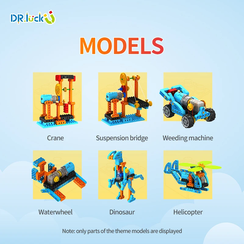 Dampf bausteine mit motor mechanischem Getriebe technische Kraft maschine Lern modell Spielzeug für Kinder Geschenke Ziegel Spielzeug