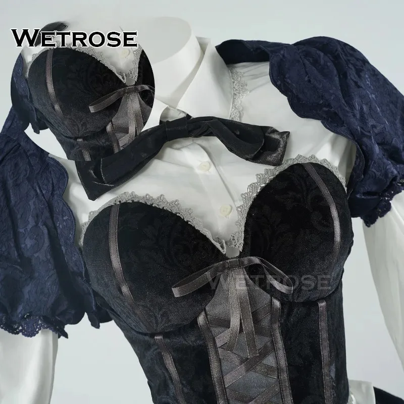 Zizi 2025 【Wetrose】 فستان تاكاناشي ريكا الأسود أزياء تنكرية لفيلم لوليتا زي الحب، مجموعة تشونيبيو شعر مستعار لعيد الهالوين وعيد الميلاد