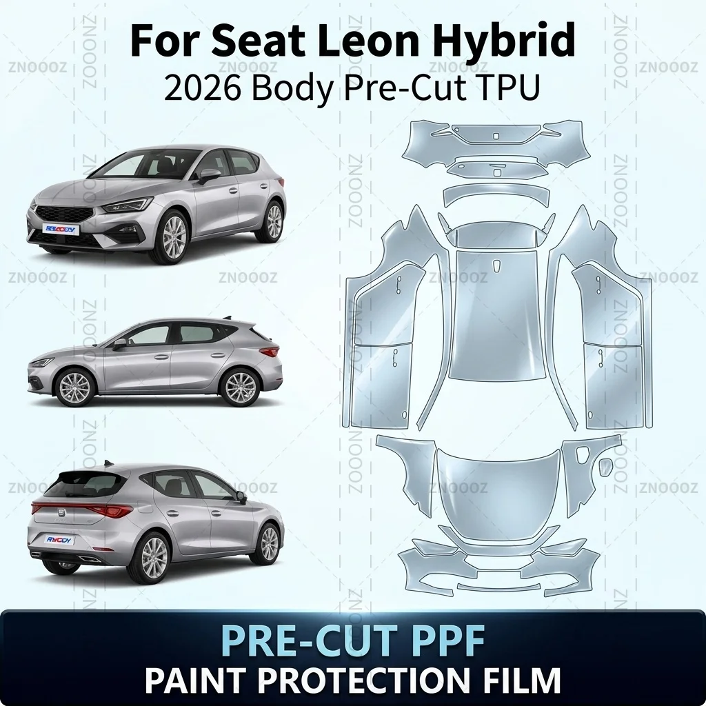 For Seat Leon Hybrid 2026 Body Pre-Cut TPU PPF Paint Protection Film Kit Full Vehicle Glossy Clear Matte Black Hydrophobic