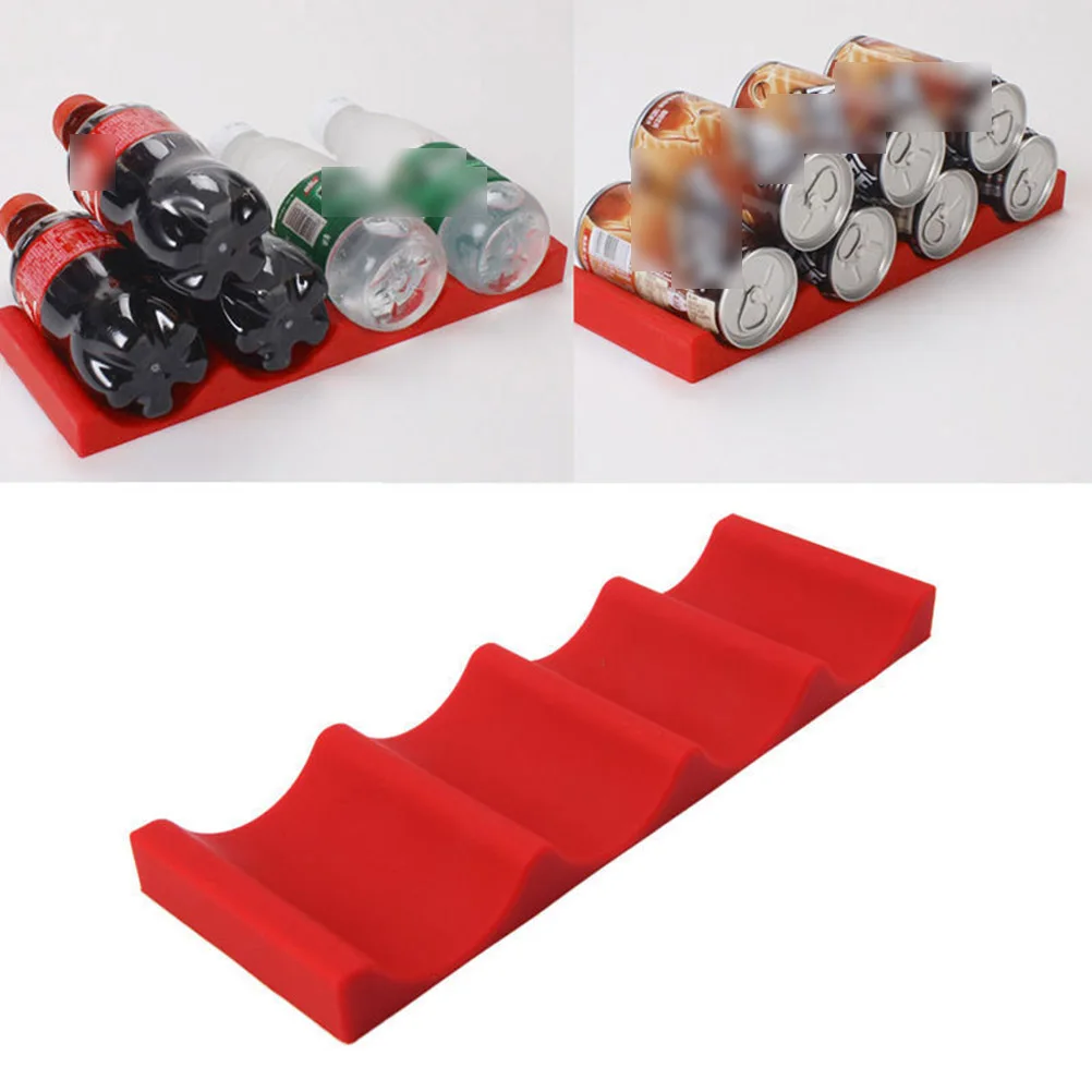 

2 Pcs Canned Beer Bottle Pad Fridge Organizers and Storage Beverage Shelfs
