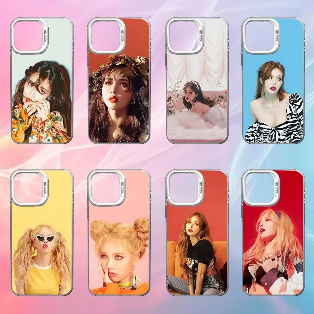 

Kim Singer H-HyunA Phone Case For iPhone 17,16,15,14,13,12,X,8,Pro,Max,Plus,SE4,Air,Mini White IMD HD Matte