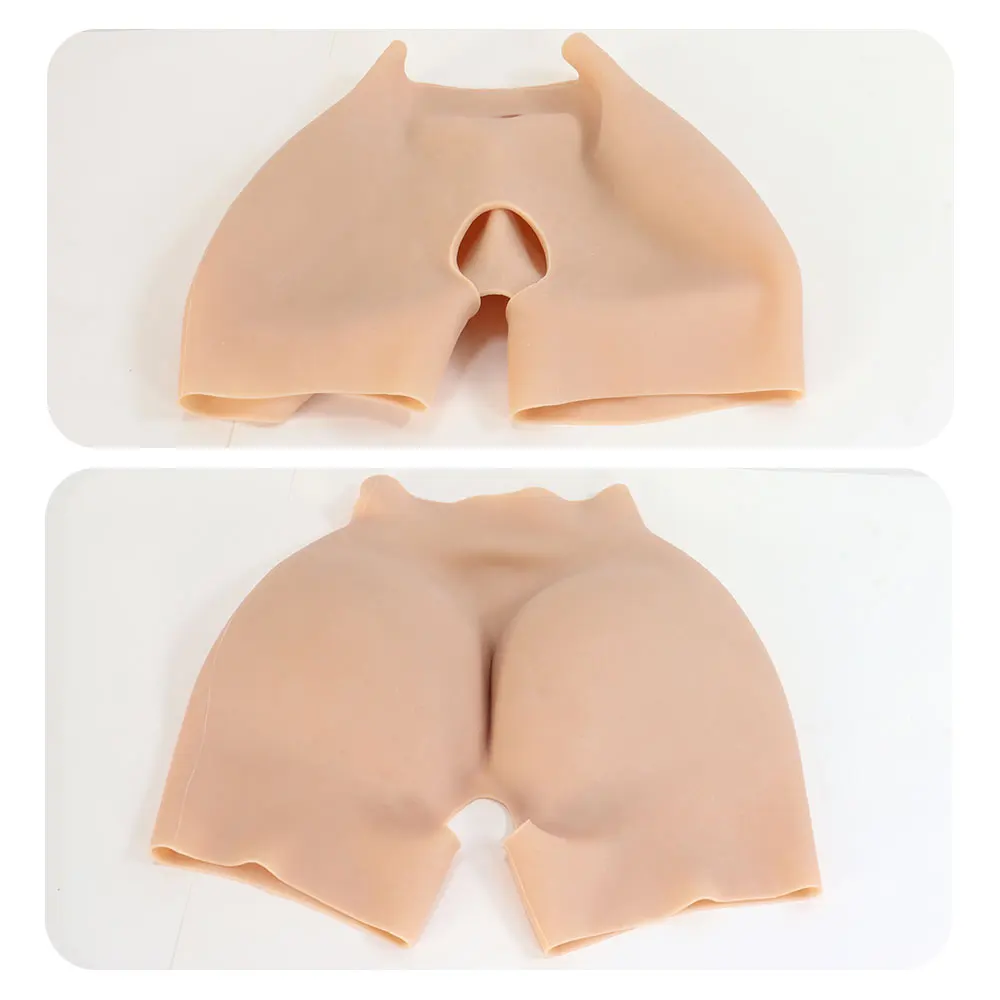 MUSIC POET High Waist Silicone Pants 0.8cm Big Sexy Fake Buttocks and Hips Enhancement Shapewear for Woman Realistic Ass Cosplay