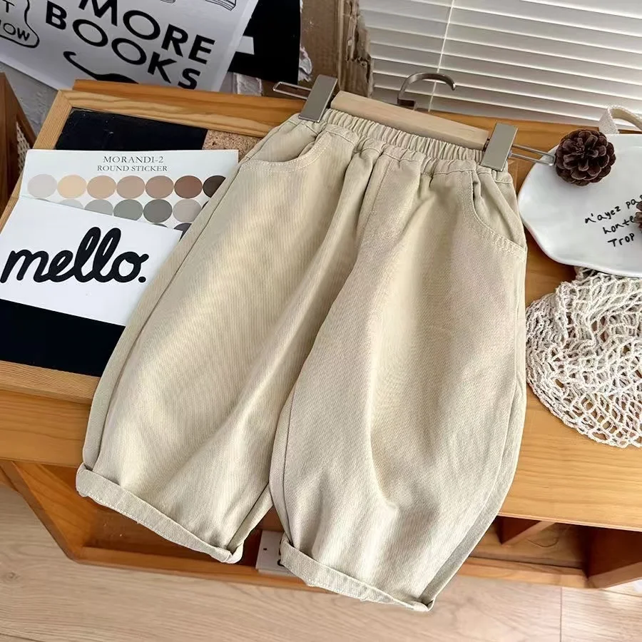 

Solid Kids Casual Pants for Boys Girls Four Seasons Elastic Waist Trousers Toddler Baby Trousers Clothes for 1-6 Years Outfits