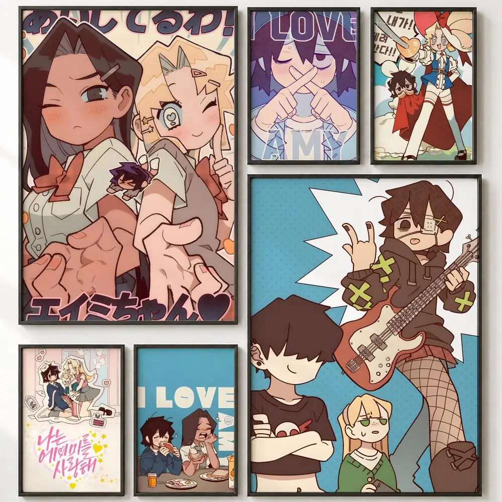 I Love Amy Romance Manga Poster HD poster wall art self-stick no-residue for home cafe office great gift