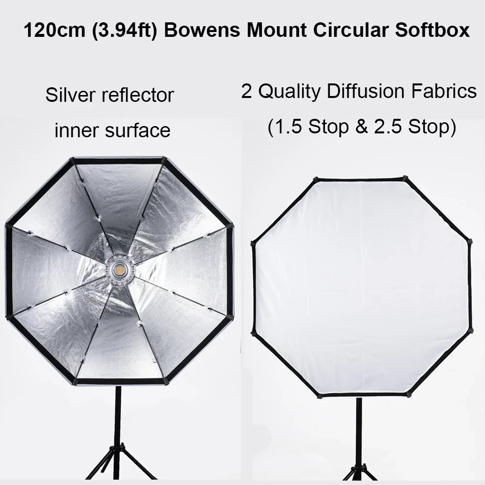 Aputure Light OctaDome 120 Softbox Regenschirm Octagon Softbox Bowens Mount Reflektor für Aputure LS 1200d Pro 600d Pro 600x Pro