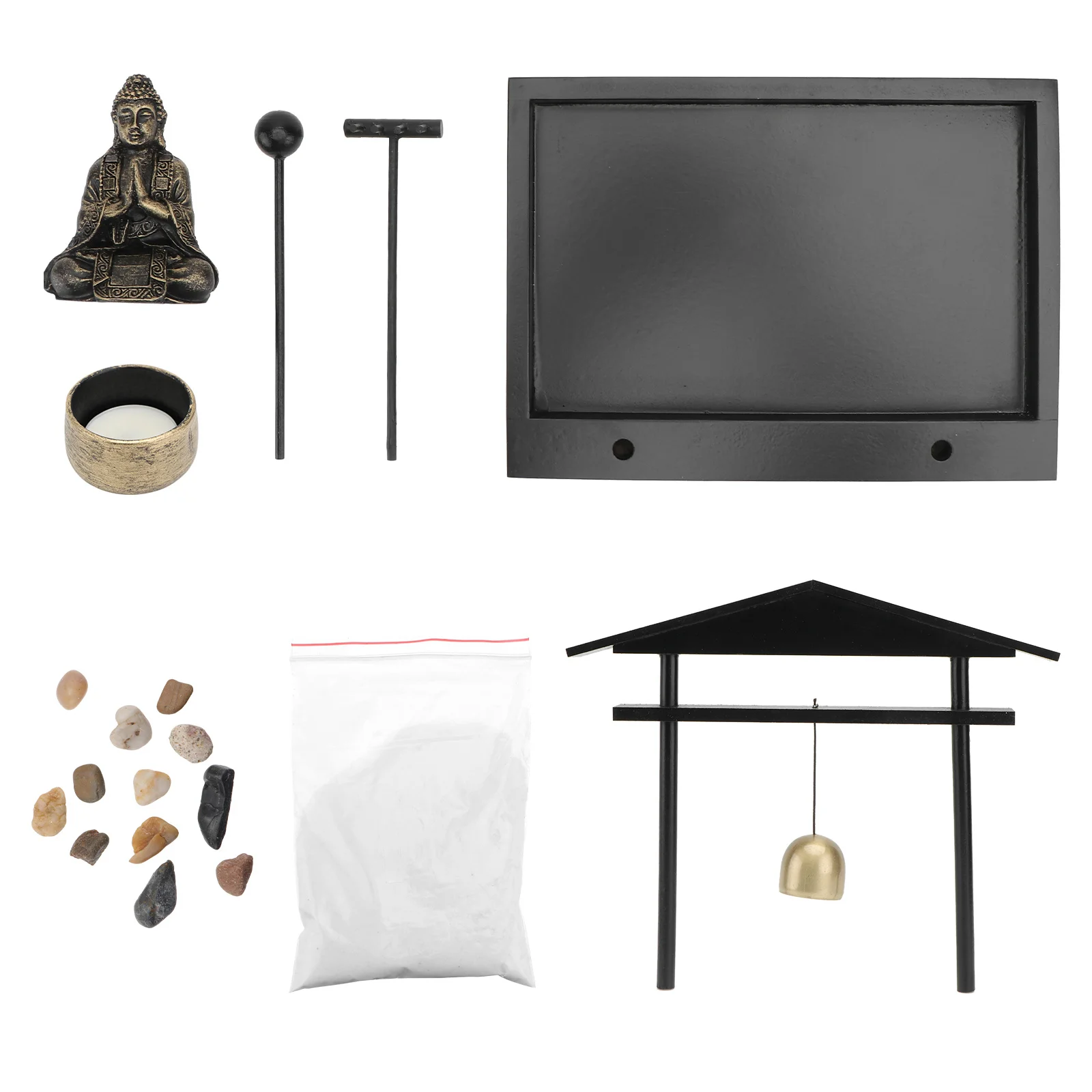 

1Set Zen Sand Table Resin Microlandscape Desktop Ornament Stress Relief Meditation Relaxation Decor Zen Sand Table