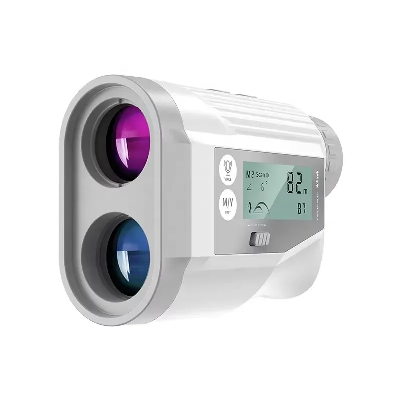 BOLRZO 6X outdoor professional side screen golf rangefinder with voice golf rangefinder 600 meters touch screen golf laser