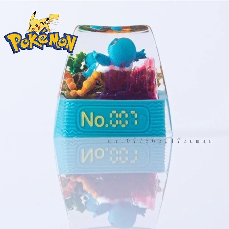 Japan Anime Pokemon Benutzerdefinierte Harz Micro Transparent KeyCap Squirtle Tastenkappen Mechanische Kreative Computer Tastatur Kappe Nettes Geschenk