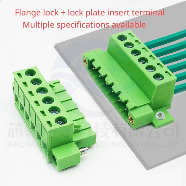 

Complete set (plug + socket) solderless panel fixed plug-in terminal block 2EDGKPM-5.08 with ear lock 2EDGRKC