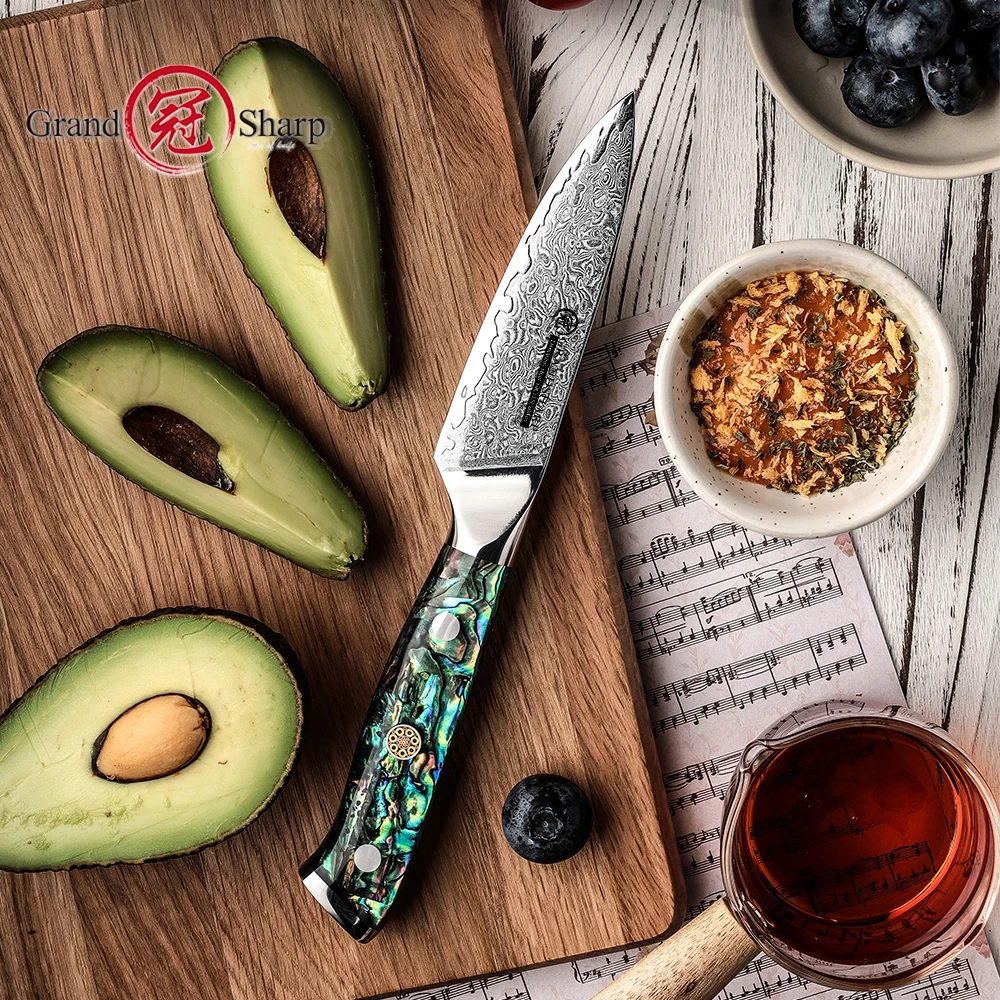 Grandsharp Kitchen Knives Chef's Knife Paring Peeling Cutting Cooking Tools 67 Layers Japanese Damascus Stainless Steel NEW