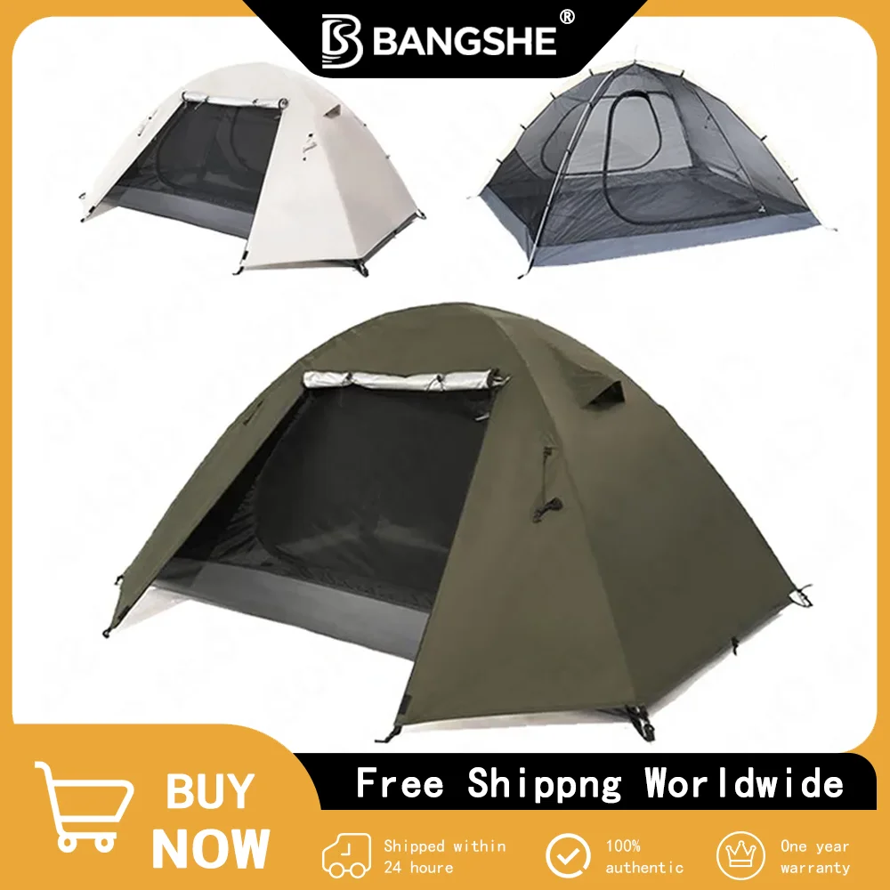 

2.1kg Ultralight Outdoor Tent - Rainproof, Portable, Double Doors, 2 - 4 Persons, Folding Camping Travel Tent with Aluminum Pole