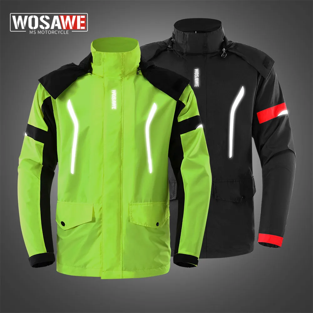 WOSAWE Motorcycle Raincoat Prevention Jacket Camping Hiking Fishing Raincoat Moto Raincoat Motorcyclist Rider Rain