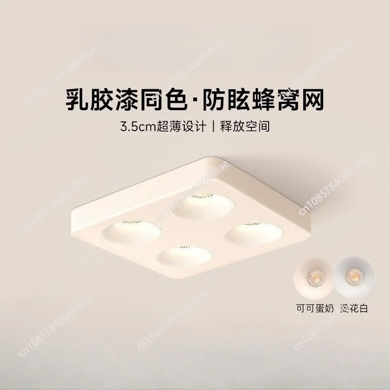 Ultra-thin Surface Decoration Dare Light, Spotlight, Four-head Ceiling Light in Living Room and Bedroom