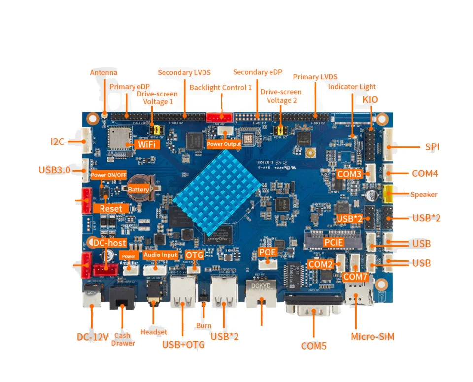 Liontron RK3568 Development Board 8G 128G Quad-Core High-Performance AI WiFi SBC IOT Smart POS Terminal Rockchip Board